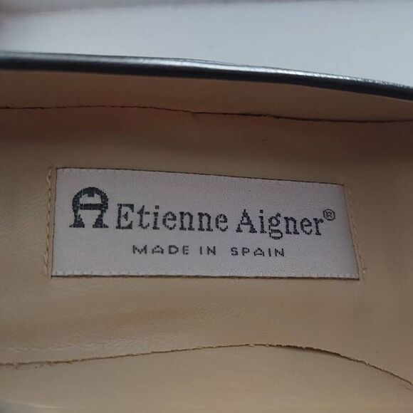 Etienne Aigner Sarah Black Block Heels size 5.5 - Picture 8 of 9